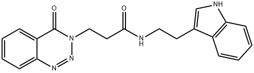 N-(2-(1H-indol-3-yl)ethyl)-3-(4-oxobenzo[d][1,2,3]triazin-3(4H)-yl)propanamide 结构式