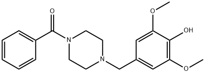 [4-(4-hydroxy-3,5-dimethoxybenzyl)piperazin-1-yl](phenyl)methanone 结构式