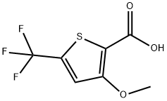 3-methoxy-5-(trifluoromethyl)thiophene-2-carboxylic acid 结构式
