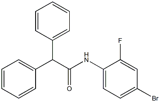 N-(4-Bromo-2-fluorophenyl)-2,2-diphenylacetamide, 95% 结构式