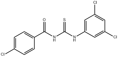 4-chloro-N-{[(3,5-dichlorophenyl)amino]carbonothioyl}benzamide 结构式