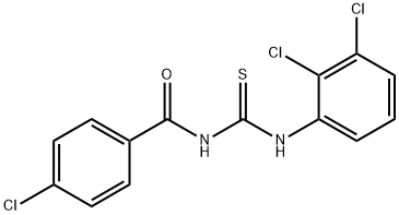 4-chloro-N-{[(2,3-dichlorophenyl)amino]carbonothioyl}benzamide 结构式