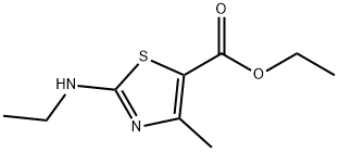 2-(乙基氨基)-4-甲基-1,3-噻唑-5-羧酸乙酯 结构式