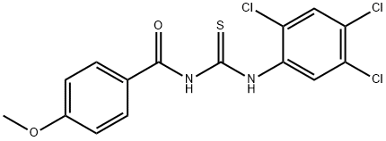 4-methoxy-N-{[(2,4,5-trichlorophenyl)amino]carbonothioyl}benzamide 结构式