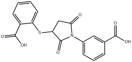 2-((1-(3-carboxyphenyl)-2,5-dioxopyrrolidin-3-yl)thio)benzoic acid 结构式