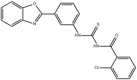 N-{[3-(1,3-benzoxazol-2-yl)phenyl]carbamothioyl}-2-chlorobenzamide 结构式