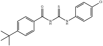 4-tert-butyl-N-{[(4-chlorophenyl)amino]carbonothioyl}benzamide 结构式