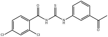 N-{[(3-acetylphenyl)amino]carbonothioyl}-2,4-dichlorobenzamide 结构式