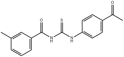 N-{[(4-acetylphenyl)amino]carbonothioyl}-3-methylbenzamide 结构式