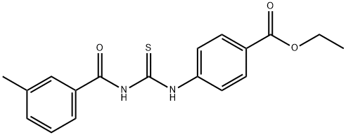 ethyl 4-({[(3-methylbenzoyl)amino]carbonothioyl}amino)benzoate 结构式