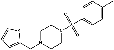 1-[(4-methylphenyl)sulfonyl]-4-(thiophen-2-ylmethyl)piperazine 结构式