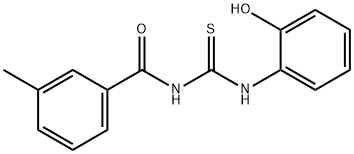 N-{[(2-hydroxyphenyl)amino]carbonothioyl}-3-methylbenzamide 结构式