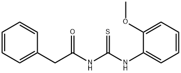 N-{[(2-methoxyphenyl)amino]carbonothioyl}-2-phenylacetamide 结构式