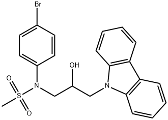 N-(3-(9H-carbazol-9-yl)-2-hydroxypropyl)-N-(4-bromophenyl)methanesulfonamide 结构式