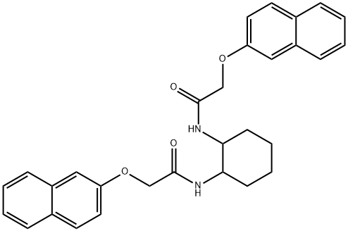 N,N'-1,2-cyclohexanediylbis[2-(2-naphthyloxy)acetamide] 结构式