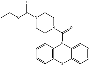 ethyl 4-(10H-phenothiazine-10-carbonyl)piperazine-1-carboxylate 结构式