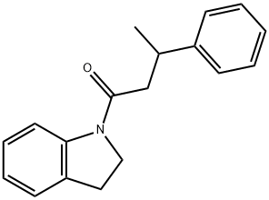 1-(2,3-dihydroindol-1-yl)-3-phenylbutan-1-one 结构式