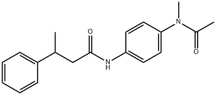 N-[4-[acetyl(methyl)amino]phenyl]-3-phenylbutanamide 结构式