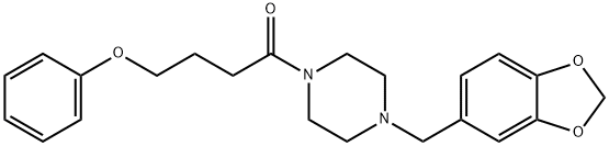 1-[4-(1,3-benzodioxol-5-ylmethyl)piperazin-1-yl]-4-phenoxybutan-1-one 结构式