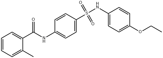 N-(4-{[(4-ethoxyphenyl)amino]sulfonyl}phenyl)-2-methylbenzamide 结构式