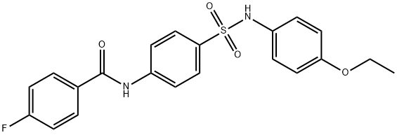 N-(4-{[(4-ethoxyphenyl)amino]sulfonyl}phenyl)-4-fluorobenzamide 结构式