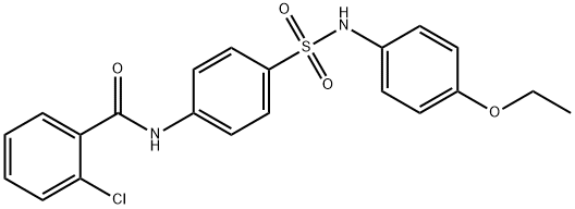 2-chloro-N-(4-{[(4-ethoxyphenyl)amino]sulfonyl}phenyl)benzamide 结构式