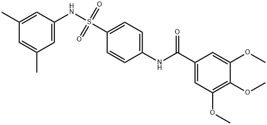 N-(4-{[(3,5-dimethylphenyl)amino]sulfonyl}phenyl)-3,4,5-trimethoxybenzamide 结构式