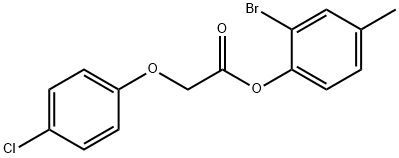 2-bromo-4-methylphenyl (4-chlorophenoxy)acetate 结构式