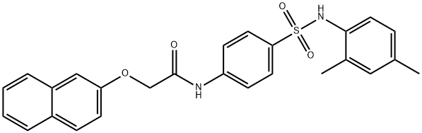 N-(4-{[(2,4-dimethylphenyl)amino]sulfonyl}phenyl)-2-(2-naphthyloxy)acetamide 结构式