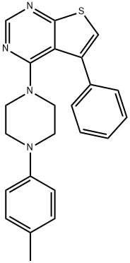 5-phenyl-4-(4-(p-tolyl)piperazin-1-yl)thieno[2,3-d]pyrimidine 结构式