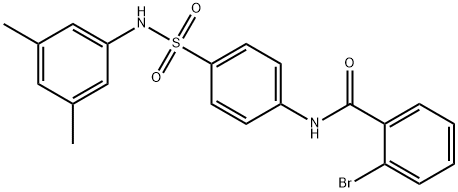 2-bromo-N-(4-{[(3,5-dimethylphenyl)amino]sulfonyl}phenyl)benzamide 结构式