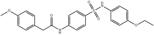 N-(4-{[(4-ethoxyphenyl)amino]sulfonyl}phenyl)-2-(4-methoxyphenyl)acetamide 结构式