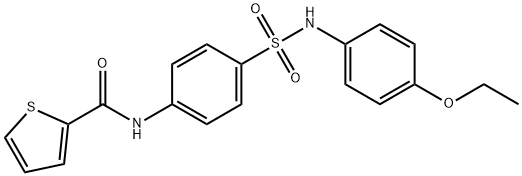 N-(4-{[(4-ethoxyphenyl)amino]sulfonyl}phenyl)-2-thiophenecarboxamide 结构式