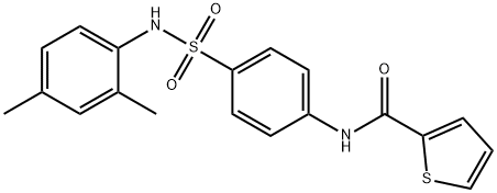 N-(4-{[(2,4-dimethylphenyl)amino]sulfonyl}phenyl)-2-thiophenecarboxamide 结构式