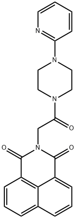2-(2-oxo-2-(4-(pyridin-2-yl)piperazin-1-yl)ethyl)-1H-benzo[de]isoquinoline-1,3(2H)-dione 结构式