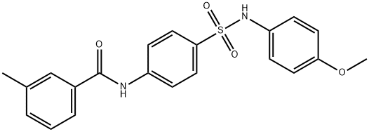 N-(4-{[(4-methoxyphenyl)amino]sulfonyl}phenyl)-3-methylbenzamide 结构式