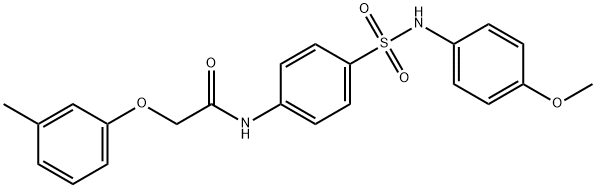 N-(4-{[(4-methoxyphenyl)amino]sulfonyl}phenyl)-2-(3-methylphenoxy)acetamide 结构式