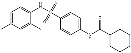 N-(4-{[(2,4-dimethylphenyl)amino]sulfonyl}phenyl)cyclohexanecarboxamide 结构式