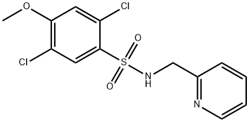 2,5-dichloro-4-methoxy-N-(pyridin-2-ylmethyl)benzenesulfonamide 结构式
