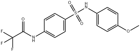 2,2,2-trifluoro-N-(4-{[(4-methoxyphenyl)amino]sulfonyl}phenyl)acetamide 结构式