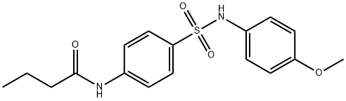 N-(4-{[(4-methoxyphenyl)amino]sulfonyl}phenyl)butanamide 结构式