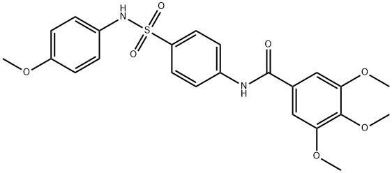 3,4,5-trimethoxy-N-(4-{[(4-methoxyphenyl)amino]sulfonyl}phenyl)benzamide 结构式