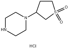 3-piperazin-1-ylthiolane 1,1-dioxide dihydrochloride 结构式