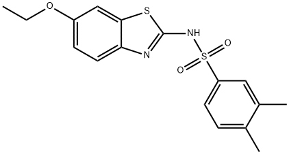 N-(6-ethoxy-1,3-benzothiazol-2-yl)-3,4-dimethylbenzenesulfonamide 结构式