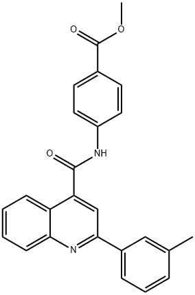 methyl 4-[[2-(3-methylphenyl)quinoline-4-carbonyl]amino]benzoate 结构式