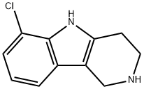 6-氯-2,3,4,5-四氢-1H-吡啶并[4,3-b]吲哚 结构式