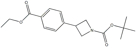 1-AZETIDINECARBOXYLIC ACID, 3-[4-(ETHOXYCARBONYL)PHENYL]-, 1,1-DIMETHYLETHYL ESTER 结构式