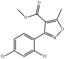 3-(2,4-二氯苯基)-5-甲基异噁唑-4-甲酸甲酯 结构式