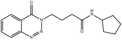 N-cyclopentyl-4-(4-oxobenzo[d][1,2,3]triazin-3(4H)-yl)butanamide 结构式