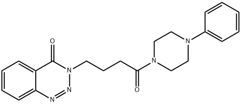 3-(4-oxo-4-(4-phenylpiperazin-1-yl)butyl)benzo[d][1,2,3]triazin-4(3H)-one 结构式